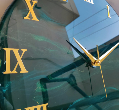 Jungle Green Luxury Resin Wall Clock