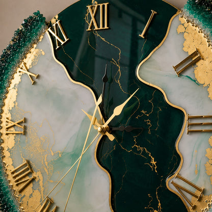 Verdant Luxe Luxury Resin Wall Clock