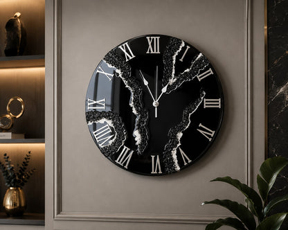 Black Diamond Luxury Resin Wall Clock