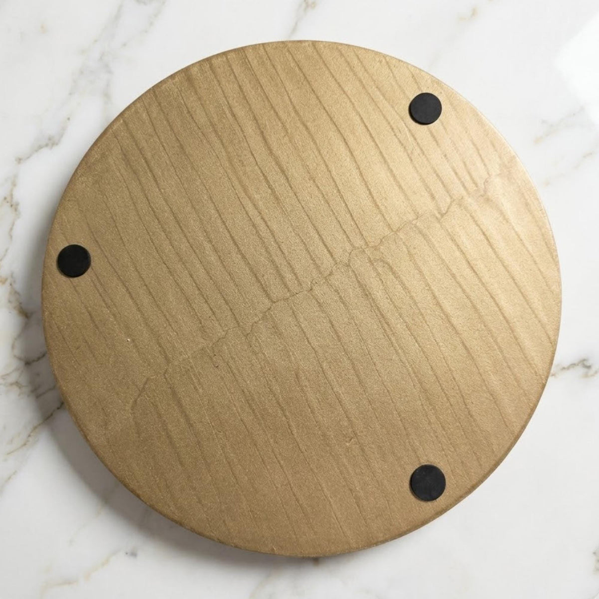 Purple Marble Mango Wood Serving Tray | Round Ottoman Coffee Table Decor